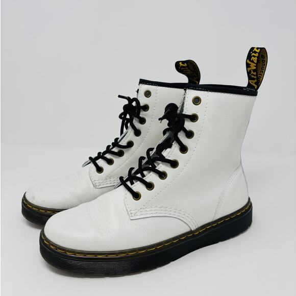 Dr. Martens Shoes - Dr. Martens White Zavala Lace Up Boots Size 8